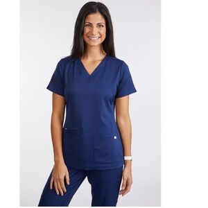 Moxie NWT Melanie Scrub Top Navy Blue 2X 20 22